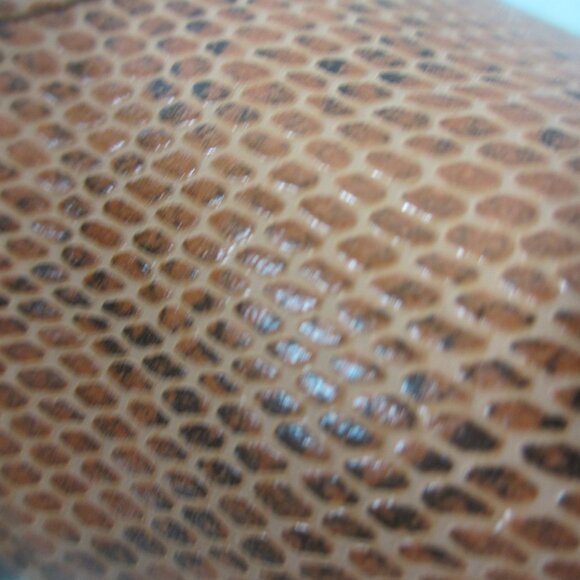 Orthoheel Womens 8 - 8.5 Orange Snakeskin Slip On Strappy Sandals Comfort Shoe - Picture 5 of 15